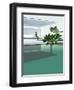 Woman Sunbathing by Luxurious Swimming Pool-null-Framed Giclee Print