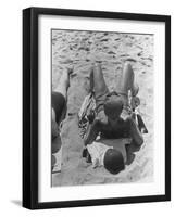 Woman Sunbathing on the French Riviera-John Phillips-Framed Photographic Print