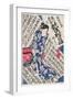 Woman Surrounded by Calligraphy-Utagawa Kunisada-Framed Giclee Print