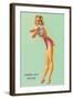 Woman Taking Off T-Shirt-null-Framed Art Print