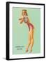 Woman Taking Off T-Shirt-null-Framed Art Print