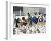 Woman Taking Photograph of Family Squatting on a Wall, Mazar-I-Sharif, Afghanistan-Jane Sweeney-Framed Photographic Print