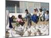 Woman Taking Photograph of Family Squatting on a Wall, Mazar-I-Sharif, Afghanistan-Jane Sweeney-Mounted Photographic Print