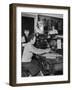 Woman Taking Train Orders-Peter Stackpole-Framed Photographic Print