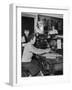 Woman Taking Train Orders-Peter Stackpole-Framed Photographic Print