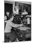 Woman Taking Train Orders-Peter Stackpole-Mounted Photographic Print