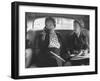 Woman Talking on Her Car Phone-Walter Sanders-Framed Photographic Print