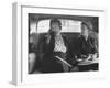 Woman Talking on Her Car Phone-Walter Sanders-Framed Photographic Print