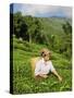 Woman Tea Picking, Goomtee Tea Estate, Kurseong, West Bengal, India-Jane Sweeney-Stretched Canvas