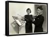 Woman Teaching a Blind Young Man to Play the Violin at the New York Associa-Byron Company-Framed Stretched Canvas