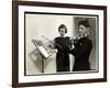 Woman Teaching a Blind Young Man to Play the Violin at the New York Associa-Byron Company-Framed Giclee Print