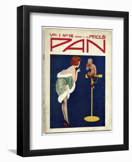 Woman Telling Pan Off!-Tom Purvis-Framed Art Print