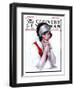 "Woman Tennis Player," Country Gentleman Cover, June 27, 1925-J. Knowles Hare-Framed Giclee Print