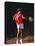 Woman Tennis Player in Action-null-Stretched Canvas