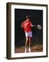Woman Tennis Player in Action-null-Framed Photographic Print