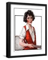 "Woman Tennis Player,"July 19, 1924-J. Knowles Hare-Framed Giclee Print