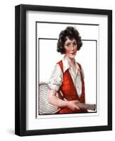 "Woman Tennis Player,"July 19, 1924-J. Knowles Hare-Framed Premium Giclee Print