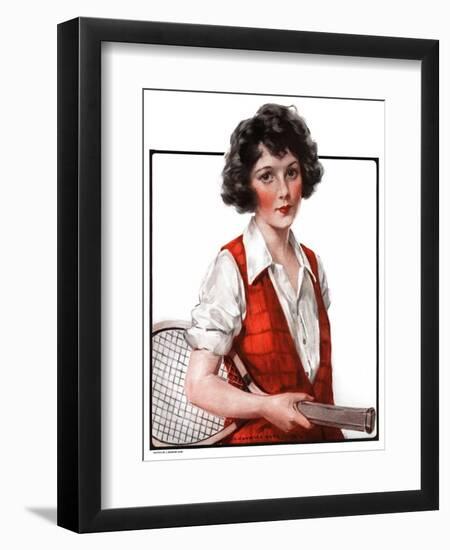 "Woman Tennis Player,"July 19, 1924-J. Knowles Hare-Framed Premium Giclee Print