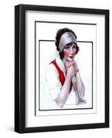 "Woman Tennis Player,"June 27, 1925-J. Knowles Hare-Framed Premium Giclee Print