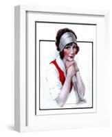 "Woman Tennis Player,"June 27, 1925-J. Knowles Hare-Framed Giclee Print