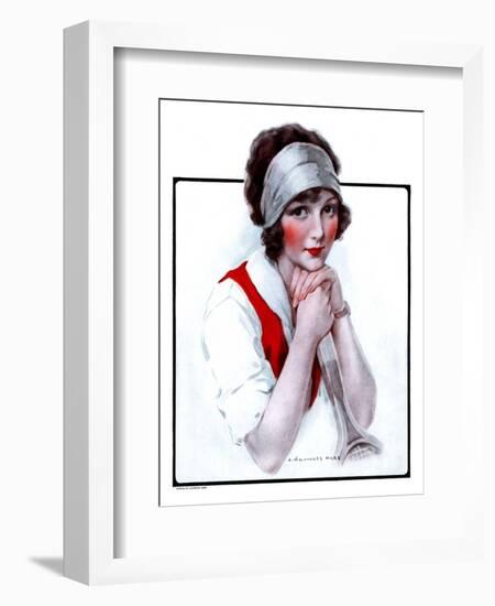 "Woman Tennis Player,"June 27, 1925-J. Knowles Hare-Framed Giclee Print