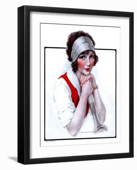 "Woman Tennis Player,"June 27, 1925-J. Knowles Hare-Framed Giclee Print