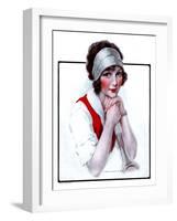 "Woman Tennis Player,"June 27, 1925-J. Knowles Hare-Framed Giclee Print