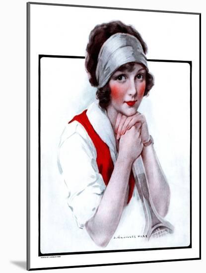 "Woman Tennis Player,"June 27, 1925-J. Knowles Hare-Mounted Giclee Print