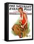 "Woman Tennis Player," Saturday Evening Post Cover, August 20, 1932-Ellen Pyle-Framed Stretched Canvas