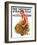 "Woman Tennis Player," Saturday Evening Post Cover, August 20, 1932-Ellen Pyle-Framed Giclee Print