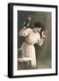 Woman Toasting with Champagne Flute-null-Framed Art Print