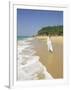 Woman Tourist Walking Along the Beach, Kovalam, Kerala State, India, Asia-Gavin Hellier-Framed Photographic Print