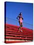 Woman Training on Stadium Stairs-null-Stretched Canvas