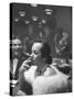 Woman Tries Lady's Cigar in Club After Release of Surgeon General's Report on Smoking Hazards-Ralph Morse-Stretched Canvas