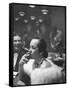 Woman Tries Lady's Cigar in Club After Release of Surgeon General's Report on Smoking Hazards-Ralph Morse-Framed Stretched Canvas