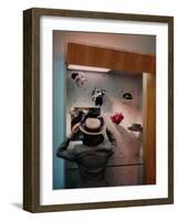Woman Trying on Hats-Alfred Eisenstaedt-Framed Photographic Print