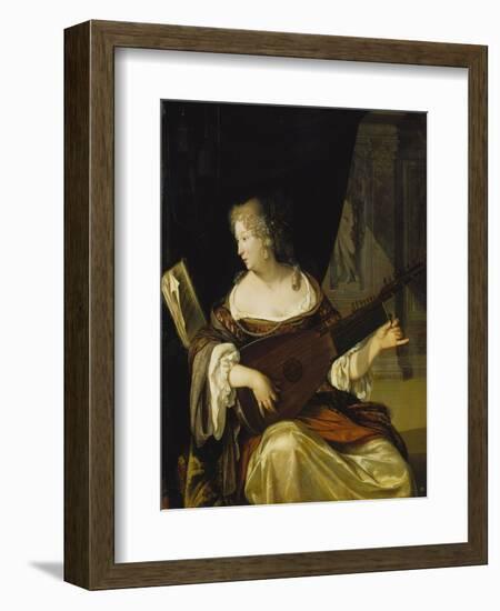 Woman Tuning Her Lute, 1678-Eglon Hendrick Van Der Neer-Framed Giclee Print
