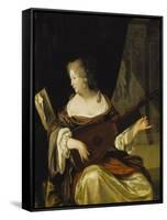 Woman Tuning Her Lute, 1678-Eglon Hendrick Van Der Neer-Framed Stretched Canvas