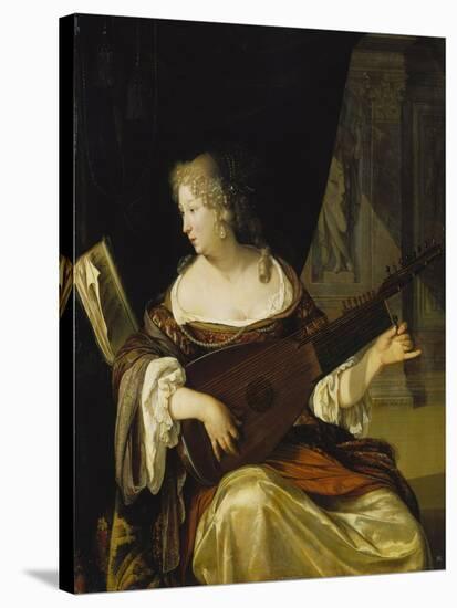 Woman Tuning Her Lute, 1678-Eglon Hendrick Van Der Neer-Stretched Canvas