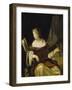 Woman Tuning Her Lute, 1678-Eglon Hendrick Van Der Neer-Framed Giclee Print