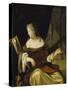 Woman Tuning Her Lute, 1678-Eglon Hendrick Van Der Neer-Stretched Canvas