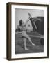 Woman Turning Propeller to Start Plane-David Scherman-Framed Photographic Print