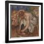 Woman tying her Shoe, 1918 by Pierre Auguste Renoir-Pierre Auguste Renoir-Framed Giclee Print