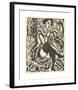 Woman Tying Her Shoe-Ernst Ludwig Kirchner-Framed Premium Giclee Print