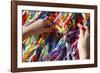 Woman Tying Lucky Ribbon at Igreja Nosso Senhor do Bonfim Church, Salvador, Bahia, Brazil-Yadid Levy-Framed Photographic Print