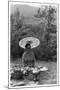 Woman under a Parasol Having a Picnic, C1950-1969-null-Mounted Giclee Print