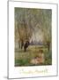 Woman Under the Willows-Claude Monet-Mounted Art Print