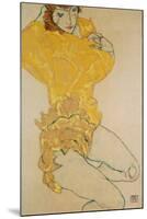 Woman Undressing, 1914-Egon Schiele-Mounted Giclee Print