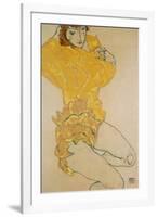 Woman Undressing, 1914-Egon Schiele-Framed Giclee Print