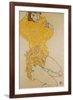 Woman Undressing, 1914-Egon Schiele-Framed Giclee Print